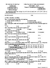 Đề kiểm tra học kỳ I môn Hóa học Lớp 10 - Mã đề 318 - Năm học 2018-2019 - Sở giáo dục và đào tạo Quảng Nam